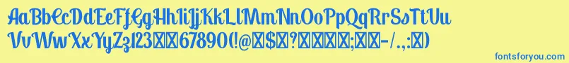 Panettone DEMO Font – Blue Fonts on Yellow Background