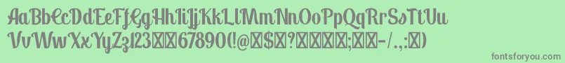 Panettone DEMO Font – Gray Fonts on Green Background