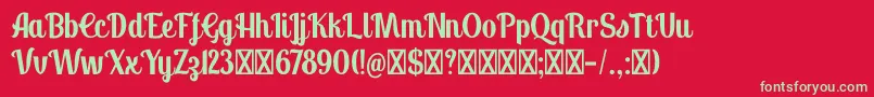 Panettone DEMO Font – Green Fonts on Red Background