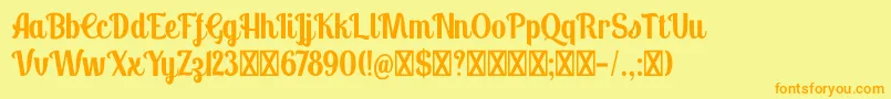 Panettone DEMO Font – Orange Fonts on Yellow Background