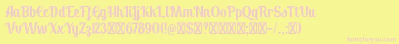 Panettone DEMO Font – Pink Fonts on Yellow Background