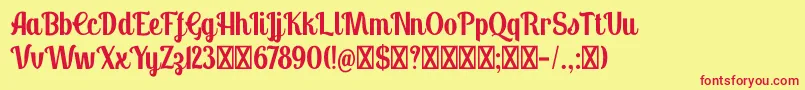 Panettone DEMO Font – Red Fonts on Yellow Background