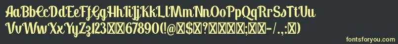 Panettone DEMO Font – Yellow Fonts on Black Background