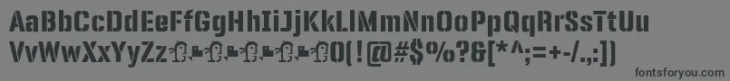 PanfletaStencil ExtraBold Font – Black Fonts on Gray Background