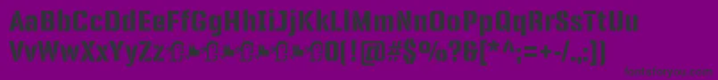 PanfletaStencil ExtraBold-fontti – mustat fontit violetilla taustalla