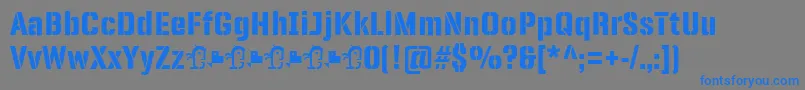 PanfletaStencil ExtraBold Font – Blue Fonts on Gray Background