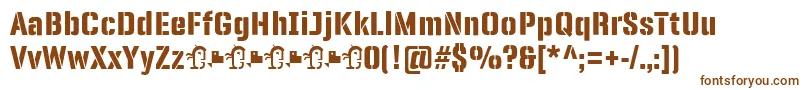 Подробнее о шрифте PanfletaStencil ExtraBold Шрифт PanfletaStencil ExtraBold – коричневые шрифты