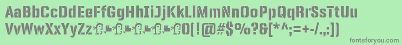 PanfletaStencil ExtraBold Font – Gray Fonts on Green Background