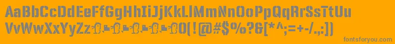PanfletaStencil ExtraBold Font – Gray Fonts on Orange Background