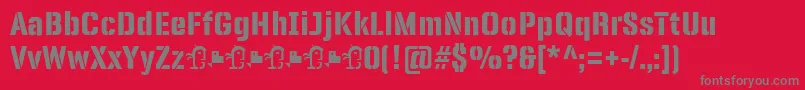 Police PanfletaStencil ExtraBold – polices grises sur fond rouge