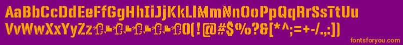 fuente PanfletaStencil ExtraBold – Fuentes Naranjas Sobre Fondo Morado