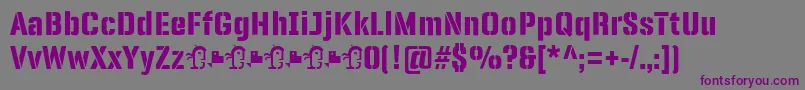 PanfletaStencil ExtraBold Font – Purple Fonts on Gray Background