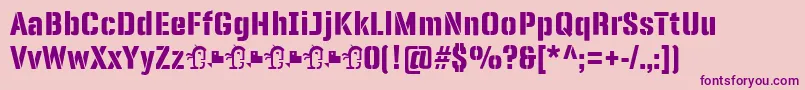 More about PanfletaStencil ExtraBold Font PanfletaStencil ExtraBold Font – Purple Fonts on Pink Background