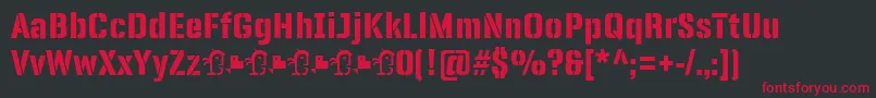 PanfletaStencil ExtraBold Font – Red Fonts on Black Background