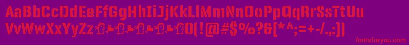 PanfletaStencil ExtraBold Font – Red Fonts on Purple Background