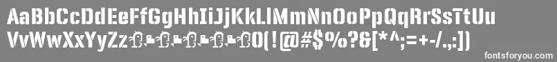 PanfletaStencil ExtraBold Font – White Fonts on Gray Background