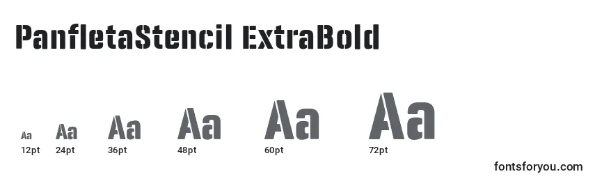 PanfletaStencil ExtraBold-fontin koot
