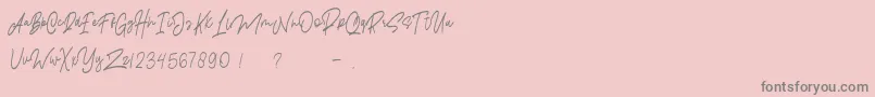 Pangoline Demo  Personal Use  Font – Gray Fonts on Pink Background