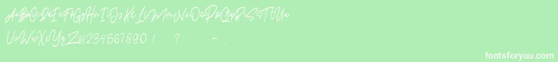 Pangoline Demo  Personal Use  Font – White Fonts on Green Background