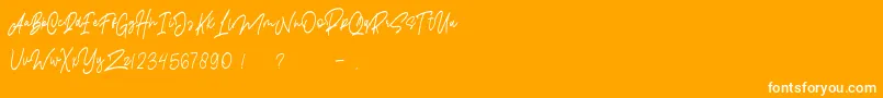 Pangoline Demo  Personal Use  Font – White Fonts on Orange Background