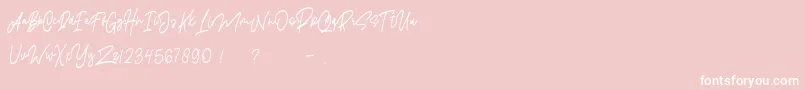 Pangoline Demo  Personal Use  Font – White Fonts on Pink Background