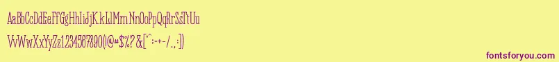 Panhitra Slab Demo Font – Purple Fonts on Yellow Background