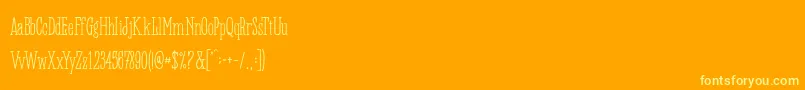 Panhitra Slab Demo-fontti – keltaiset fontit oranssilla taustalla