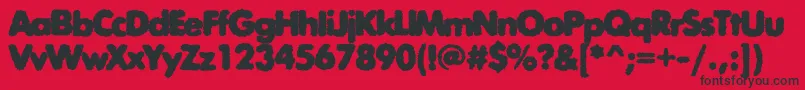 Exposurecthreerough Font – Black Fonts on Red Background