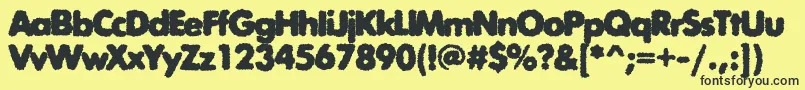 Exposurecthreerough Font – Black Fonts on Yellow Background