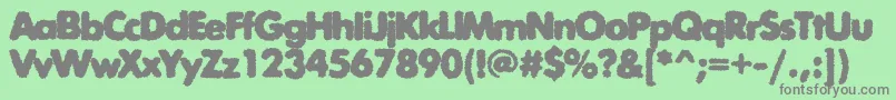Exposurecthreerough Font – Gray Fonts on Green Background