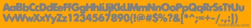 フォントExposurecthreerough – オレンジの背景に灰色の文字