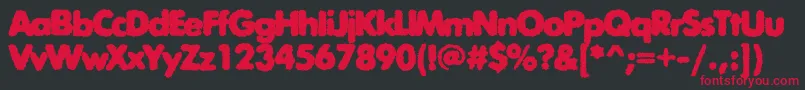 Exposurecthreerough Font – Red Fonts on Black Background