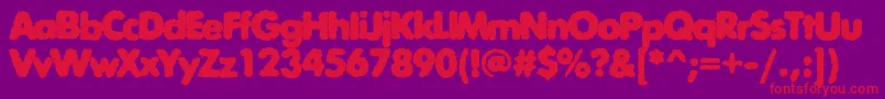 Exposurecthreerough Font – Red Fonts on Purple Background
