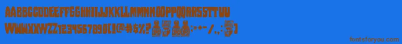 Pantano Gipsy Font – Brown Fonts on Blue Background