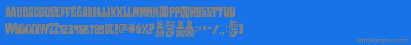 フォントPantano Gipsy – 青い背景に灰色の文字
