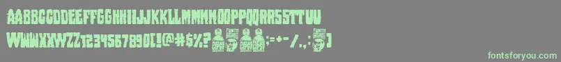 Pantano Gipsy-Schriftart – Grüne Schriften auf grauem Hintergrund
