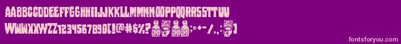 Pantano Gipsy Font – Pink Fonts on Purple Background