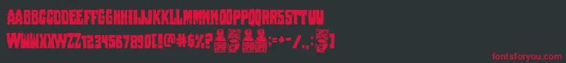 Pantano Gipsy Font – Red Fonts on Black Background