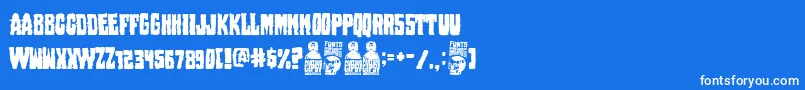 フォントPantano Gipsy – 青い背景に白い文字