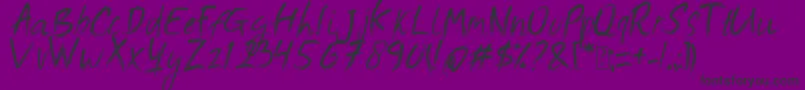 Шрифт Pantara – чёрные шрифты на фиолетовом фоне