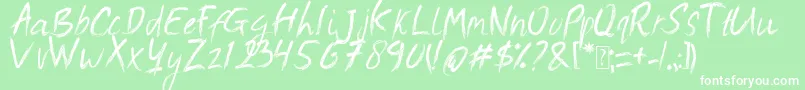 Pantara Font – White Fonts on Green Background
