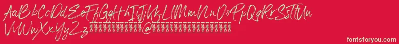 Panterick Demo Version Font – Green Fonts on Red Background