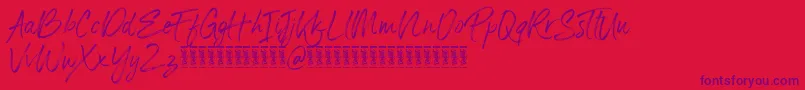 Panterick Demo Version Font – Purple Fonts on Red Background