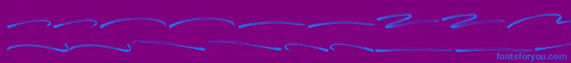 フォントPanterick Swash – 紫色の背景に青い文字