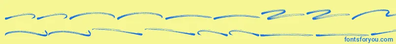 Panterick Swash-Schriftart – Blaue Schriften auf gelbem Hintergrund