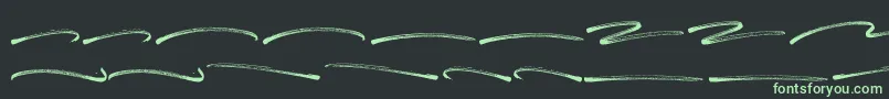 フォントPanterick Swash – 黒い背景に緑の文字