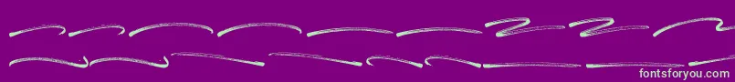 Fonte Panterick Swash – fontes verdes em um fundo violeta