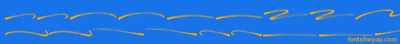 Fonte Panterick Swash – fontes laranjas em um fundo azul