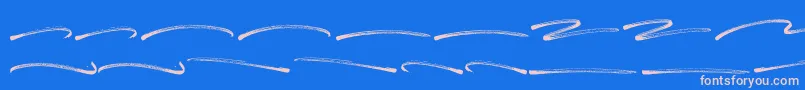 フォントPanterick Swash – ピンクの文字、青い背景