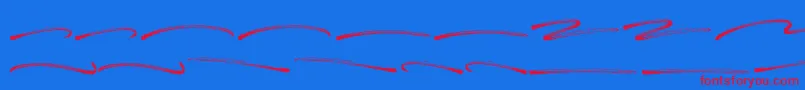 Panterick Swash-Schriftart – Rote Schriften auf blauem Hintergrund